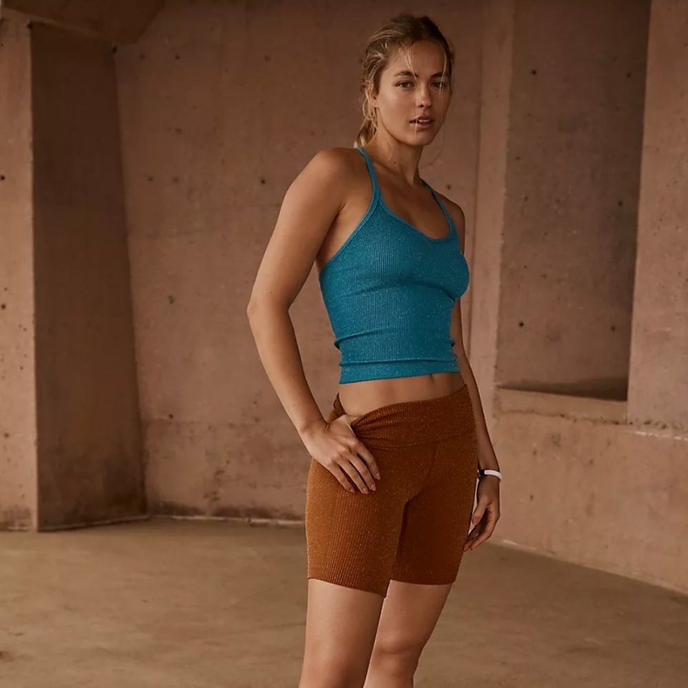 Free People Happiness Runs Bike Shorts M-L/L-M NWT